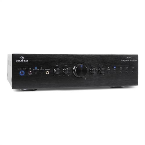 Auna CD708, wzmacniacz Hi-Fi, stereo, AUX, 600 W, kolor czarny