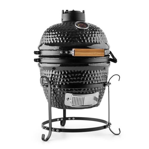 Klarstein Princesize, grill kamado, ceramiczny, 11", wędzenie, BBQ, powolne gotowanie, czarny