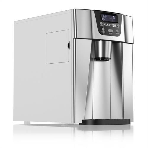 Klarstein Ice Volcano 2G Kostkarka do lodu LED | 12 kg na 24 h | 2 l | 6-12 min srebrna