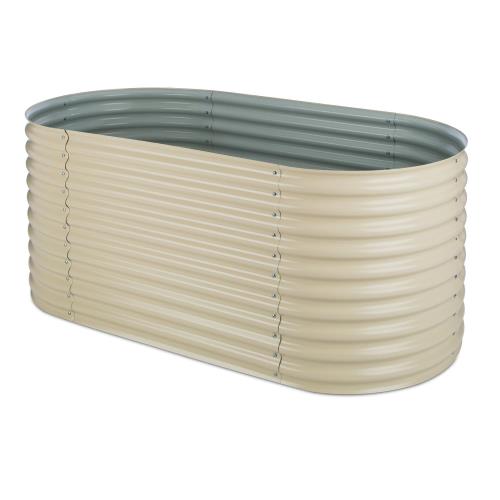 Blumfeldt High Grow, podwyższona grządka, 2,0 m, powłoka cynkowo-aluminiowa, kolor beżowy