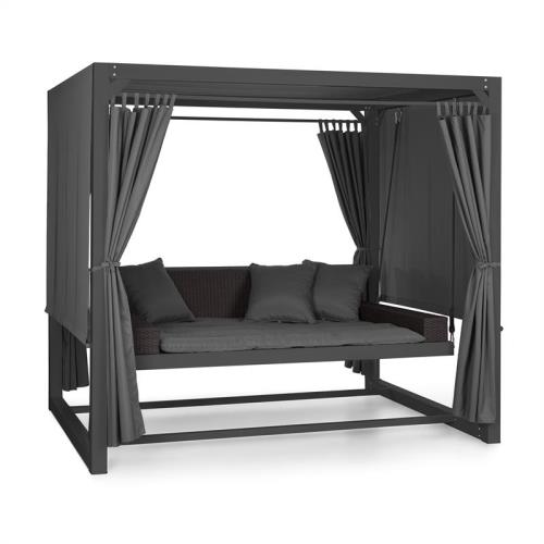 Blumfeldt Eremitage, luksusowa huśtawka ogrodowa, 236 x 180 x 210 cm, ciemnoszary/czarny