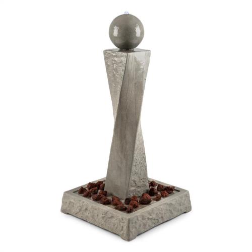 Blumfeldt Trafalgar, fontanna ogrodowa, 1,5 m, LED, włókno szklano-cementowe, 4,5 kg, tufa