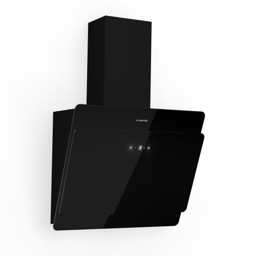 Klarstein Aurica 60, okap kuchenny przyścienny, 60 cm, 620 m³/h, 165 W, 3 prędkości, LED, szkło, kolor czarny