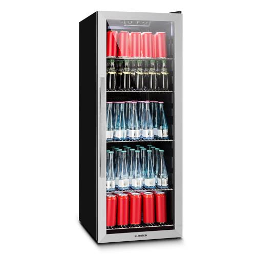 Klarstein Beersafe 6XL, lodówka na napoje, 201 l, 0-10°C, szkło, G, stal nierdzewna