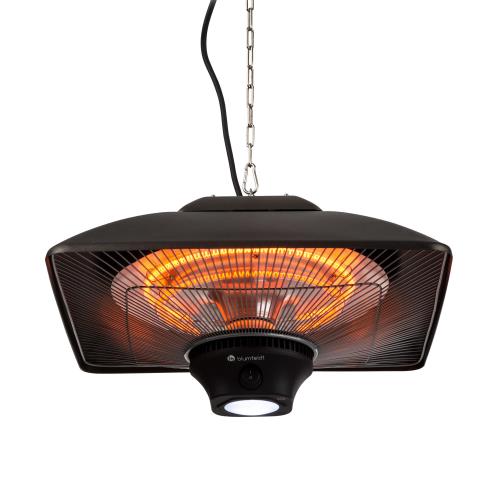 Blumfeldt Heat Square, promiennik podczerwieni tarasowy, wiszący, 650/1350/2000 W, element grzewczy z włókna węglowego, IP24, LED