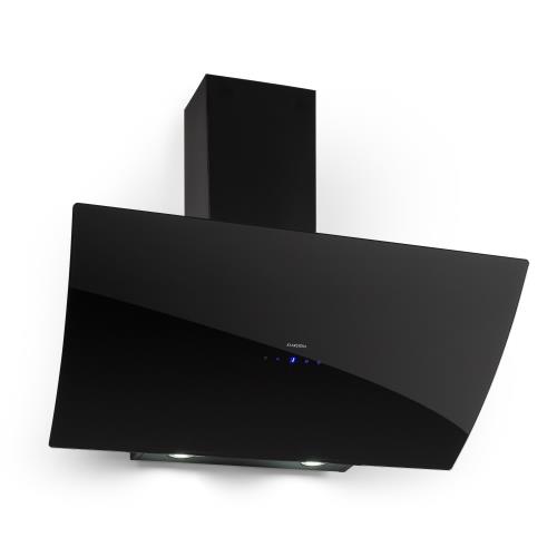 Klarstein Annabelle 90, okap kuchenny przyścienny, wyciąg/pochłaniacz, 90 cm, 650 m³/h, panel dotykowy, szkło, kolor czarny