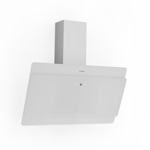 Klarstein Aurica 90, okap kuchenny przyścienny, 90 cm, 610 m³/h, LED, panel dotykowy, szkło, kolor biały