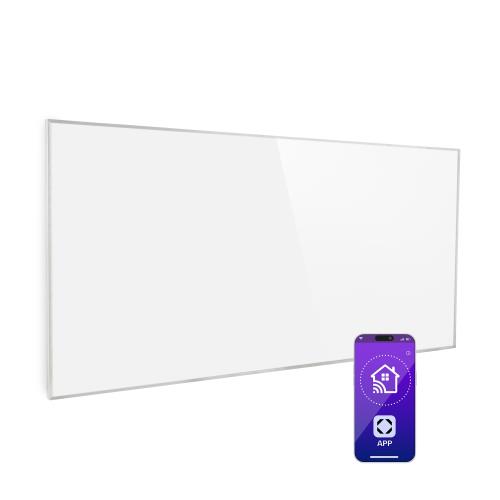 Klarstein Wonderwall 720 Smart, panel grzewczy na podczerwień, 120 x 60 cm, 720 W, tygodniowy programator czasowy, IP24, biały