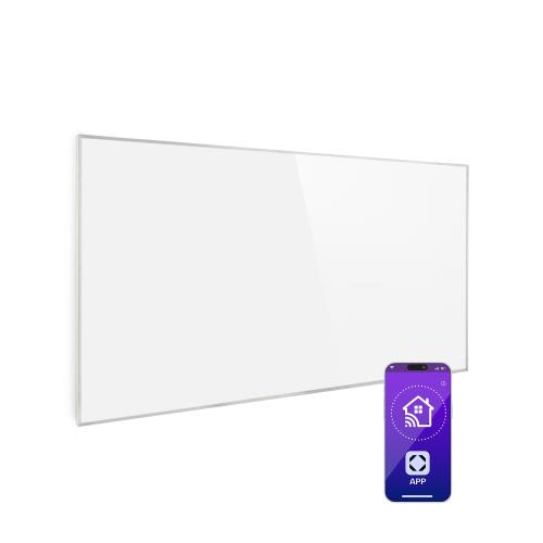 Klarstein Wonderwall Smart, panel grzewczy na podczerwień, grzejnik, 60 x 120 cm, 600 W, programator czasowy, IP24, biały