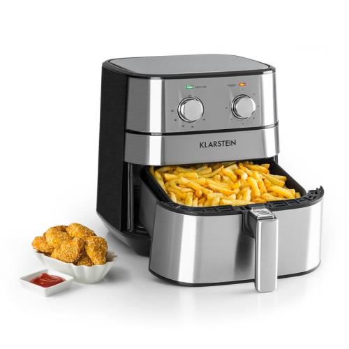 Klarstein AeroVital, frytkownica beztłuszczowa, 1700 W, 5,4 l, timer, stal szlachetna, kolor srebrny