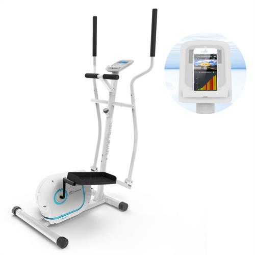KLARFIT Myon Cross crosstrainer masa zamachowa 12kg system SilentBelt biały