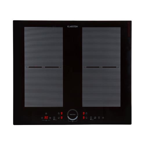 Klarstein Delicatessa 60, płyta indukcyjna do zabudowy, 4 strefy, 7000 W, szkło ceramiczne, timer