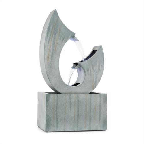 Blumfeldt Trumpet Flow, fontanna ogrodowa, 8 W, metal ocynkowany, diody LED