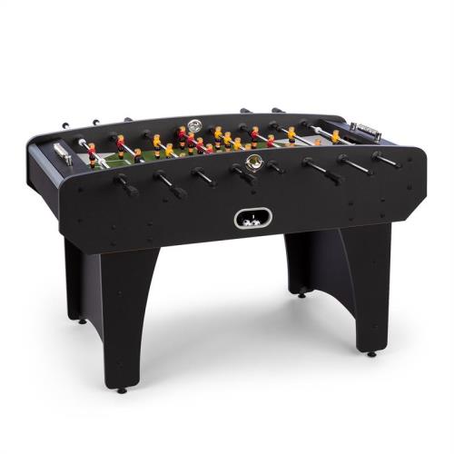 KLARFIT Old Trafford, stół do gry w piłkarzyki, 118 x 68 cm, drewno/płyta MDF, kolor czarny