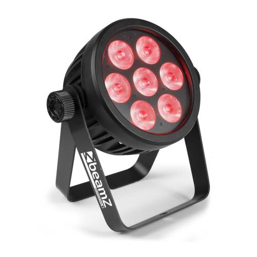 Beamz Professional BAC500 Aluminium, reflektor LED ProPar, 7 x LED 14 W 7 w 1, RGBA UV CW/WW, kolor czarny