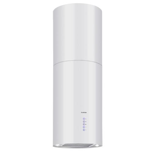 Klarstein Beretta, okap kuchenny wyspowy, Ø 35 cm, LED, 650 m³/h, kolor biały