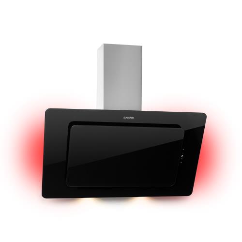 Klarstein Helena 90, okap kuchenny, wyciąg/pochłaniacz, 90 cm, 595 m³/h, wyświetlacz LED, kolor czarny