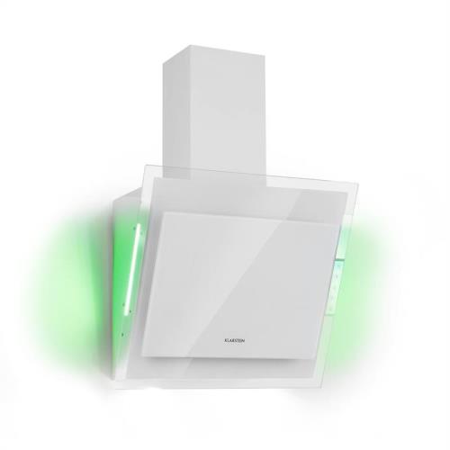 Klarstein Mirage 60, okap kuchenny, wyciąg/pochłaniacz, 60 cm, 550 m³/h, panel dotykowy, klasa energetyczna A++, kolor biały