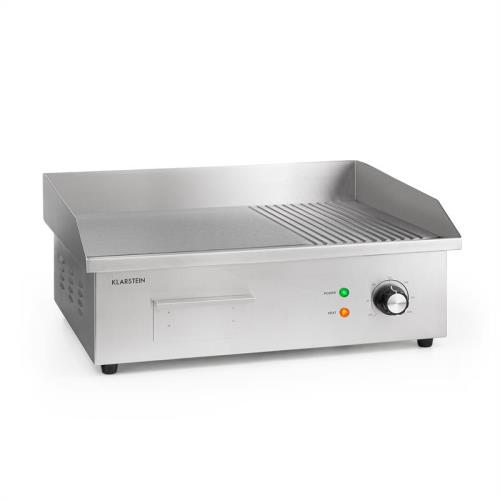 Klarstein Grillmeile 3000GR, grill elektryczny, 54,5 x 35 cm, gładki/ryflowany, 3000 W
