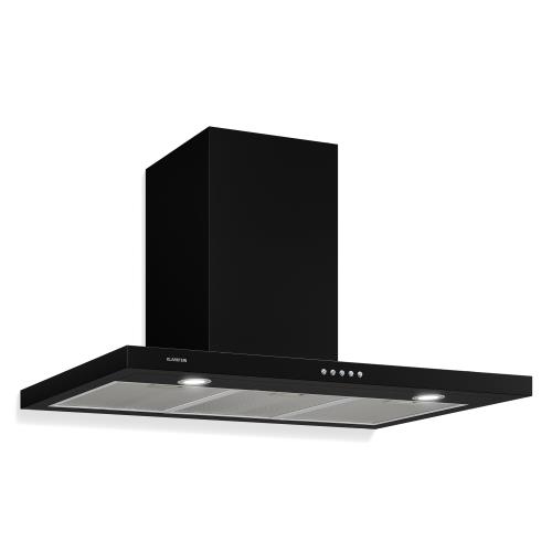 Klarstein Limelight, okap kuchenny przyścienny, 90 cm, 600 m³/h, kolor czarny