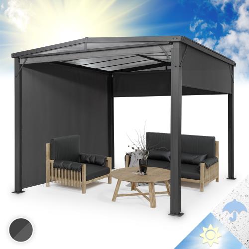 Blumfeldt Pantheon Cortina Solid Sky, altana ogrodowa, pawilon, 3 x 3 m, poliwęglan