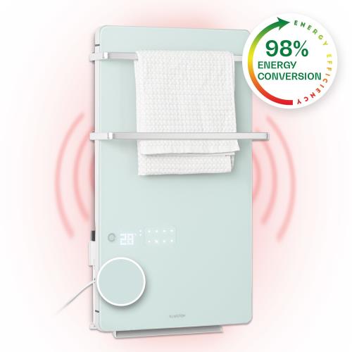 Klarstein Hot Spot Crystal Flow, grzejnik łazienkowy, 45 x 82 cm, 36 m², 2000 W, 5-40°C, LED