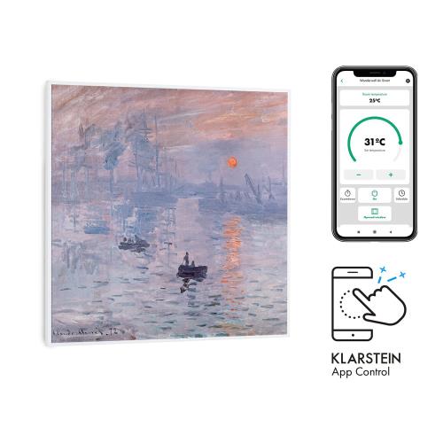 Klarstein Wonderwall Air Art Smart, panel grzewczy na podczerwień, grzejnik, 60 x 60 cm, 350 W, aplikacja