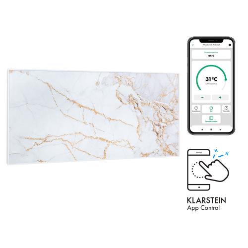 Klarstein Wonderwall Air Art Smart, panel grzewczy na podczerwień, grzejnik, 120 x 60 cm, 700 W, aplikacja