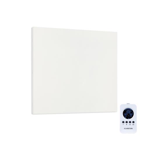 Klarstein Wonderwall Air Infinite, panel grzewczy na podczerwień, grzejnik, 60 x 50 cm, 300 W, montaż na ścianie, pilot, biały