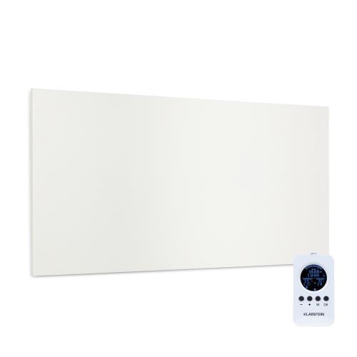 Klarstein Wonderwall Air Infinite, panel grzewczy na podczerwień, grzejnik, 120 x 60 cm, 720 W, montaż na ścianie, pilot, biały