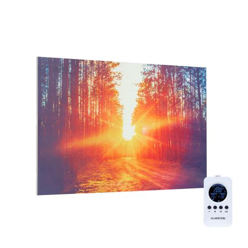 Klarstein Wonderwall Air Art Infinite, panel grzewczy na podczerwień, grzejnik, obraz, 90 x 60 cm, 580 W, montaż na ścianie, pilot