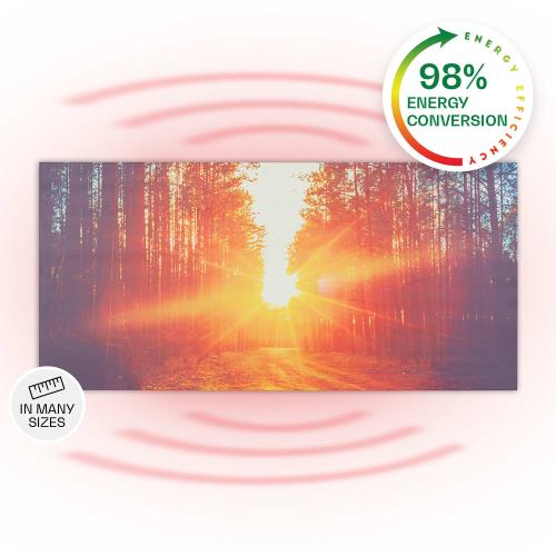 Klarstein Wonderwall Air Art Infinite, panel grzewczy na podczerwień, grzejnik, obraz, 120 x 60 cm, 720 W, montaż na ścianie, pilot