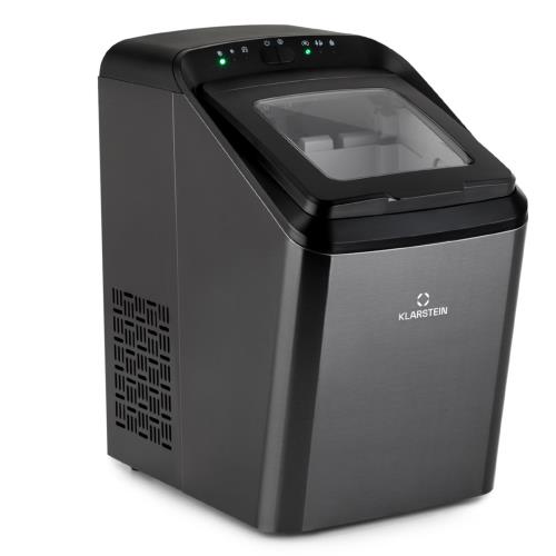 Klarstein Partytime, kostkarka do lodu, przezroczysty lód, 15kg/24h, stal nierdzewna