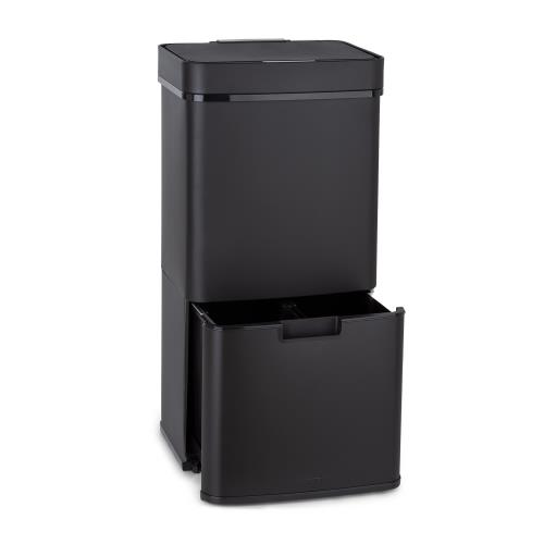 Klarstein Royal Trash Matte Black, kosz na śmieci z czujnikiem, 72 l, stal szlachetna, matowoczarny