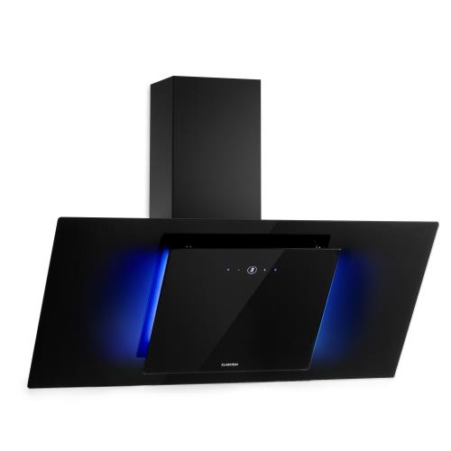 Klarstein Eleonora 90, okap kuchenny, 90 cm, 420 m³/h, panel dotykowy, oświetlenie ambientowe, klasa energetyczna A++