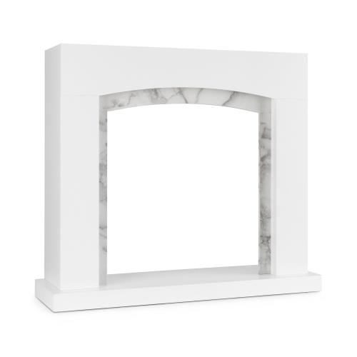 Klarstein Studio Frame II, osłona kominka, MDF, marmurowa dekoracja