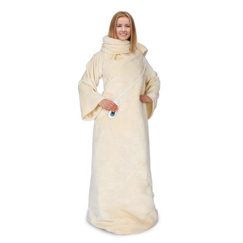 Klarstein Slanket, koc elektryczny z rękawami, 120 W, 155 x 180 cm, miękki polar
