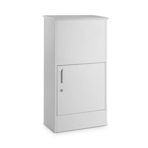 Blumfeldt London White, skrzynka na paczki, wolnostojąca, stal, okrągły zamek