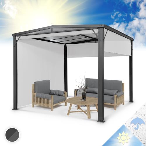 Blumfeldt Pantheon Cortina Solid Sky, altana ogrodowa, pawilon, 3 x 3 m, poliwęglan