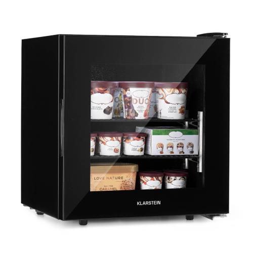 Klarstein IceAge 36, zamrażarka, 36 litrów, klasa energetyczna E, 2 poziomy, termostat, szklane drzwiczki