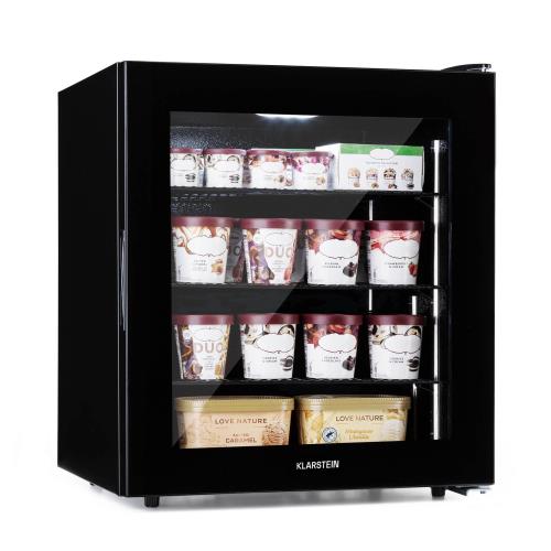 Klarstein IceAge 36, zamrażarka, 36 litrów, klasa energetyczna E, 2 poziomy, termostat, szklane drzwiczki