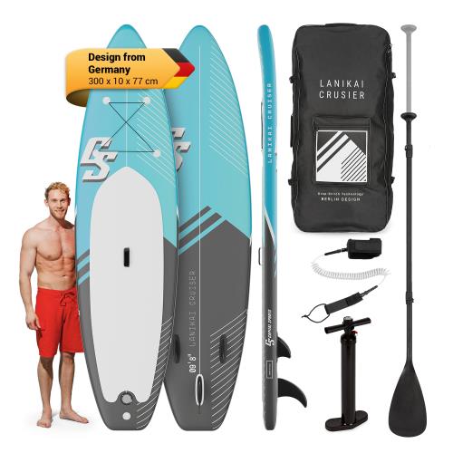 Capital Sports Lanikai Cruiser 9.8, deska do pływania SUP, pompowana, zestaw, 305 x 77 x 10 cm