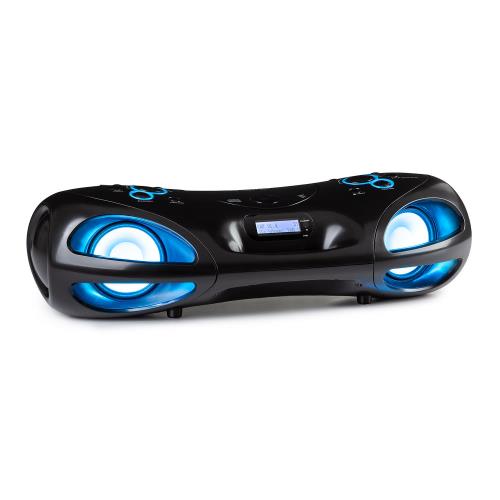 Auna Spacewoofer DAB, boombox, odtwarzacz CD, DAB+, FM, Bluetooth, pilot zdalnego sterowania, LED