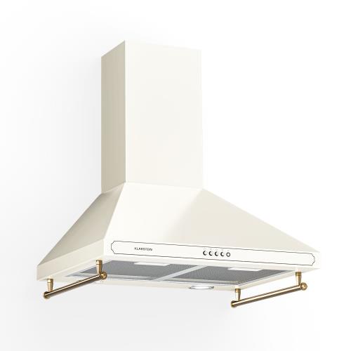 Klarstein Victoria 60, okap kuchenny przyścienny, w stylu retro, 60 cm, 644,5 m³/h, 2 lampki LED