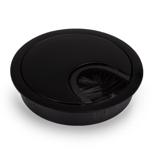 OneConcept Przepust kablowy, zestaw 2 szt., 60 mm, metal, uszczelka szczotkowa