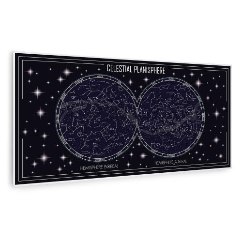 Klarstein Wonderwall Air Art Smart, panel grzewczy na podczerwień, grzejnik, 120 x 60 cm, 700 W, mapa