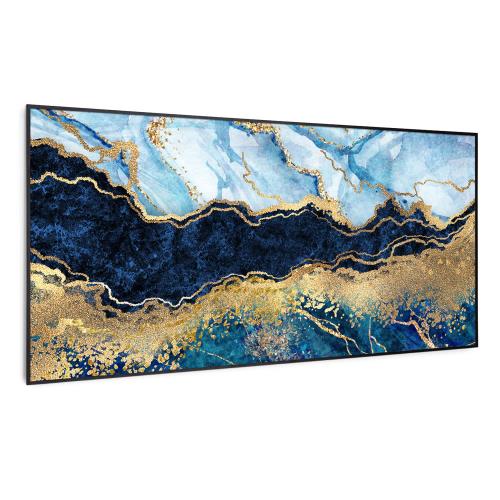 Klarstein Wonderwall Air Art Smart, panel grzewczy na podczerwień, grzejnik, 120 x 60 cm, 700 W, niebieski marmur