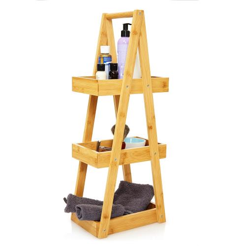 Blumfeldt Regał łazienkowy, 26 x 66 x 18 cm, wodoodporny, bambus