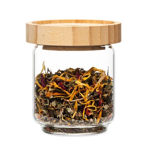 Klarstein Szklany pojemnik z bambusową pokrywką, 200 ml, możliwość postawienia jeden na drugim, szczelny