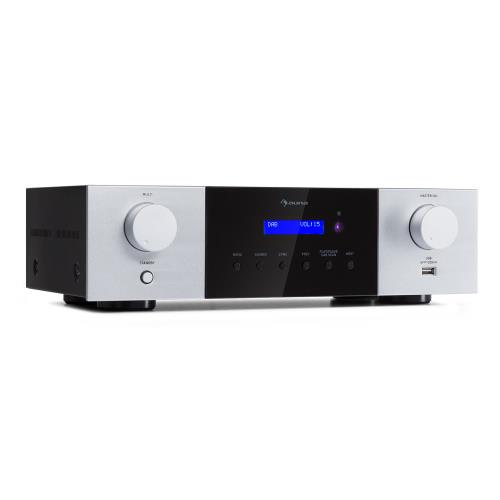 Auna AMP-4000 DAB, wzmacniacz stereo, HiFi, DAB+, USB, wyświetlacz LED, pilot zdalnego sterowania